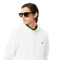 Sweat-shirt Lacoste en coton blanc