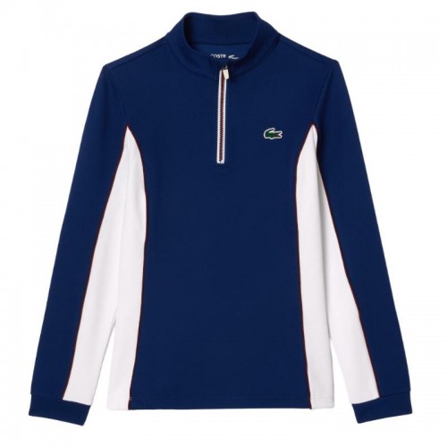 Moletom Lacoste Ultra Dry Azul Marinho Branco para Mulheres Moletom Lacoste Ultra Dry Azul Marinho Branco para Mulheres