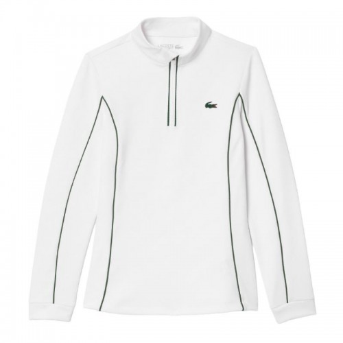 Moletom Lacoste Ultra Dry Branco Verde Feminino Moletom Lacoste Ultra Dry Branco Verde Feminino