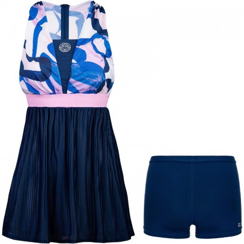 Vestido Bidi Badu Kaja Rosa Azul Escuro Vestido Bidi Badu Kaja Rosa Azul Escuro