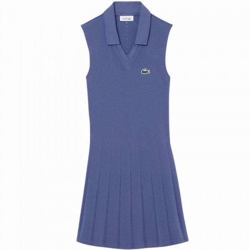 Vestido de Ténis Lacoste Azul Claro Violeta Vestido de Ténis Lacoste Azul Claro Violeta