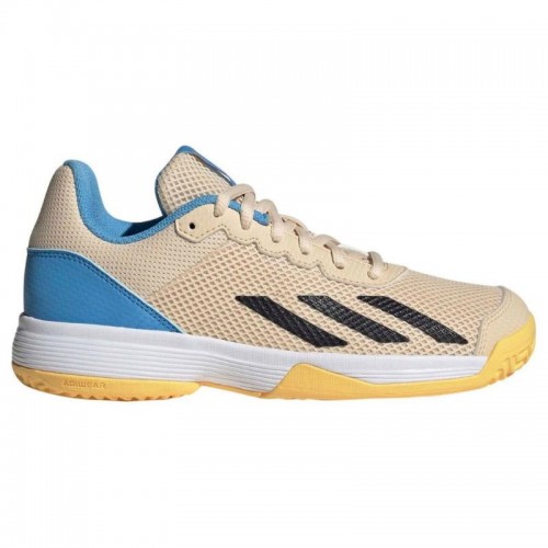 Adidas Courtflash Shoes Laranja Preto Azul Junior Adidas Courtflash Shoes Laranja Preto Azul Junior
