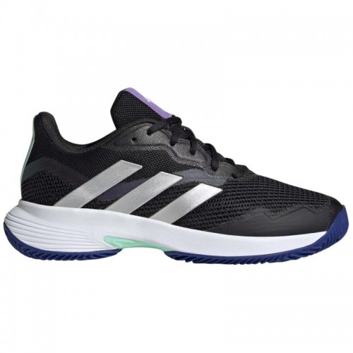 Tênis Feminino Adidas CourtJam Control Black Nucleo Silver Tênis Feminino Adidas CourtJam Control Black Nucleo Silver