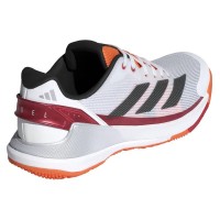 Tênis Adidas Crazyquick LS Padel Branco Vermelho Laranja