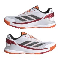Tênis Adidas Crazyquick LS Padel Branco Vermelho Laranja