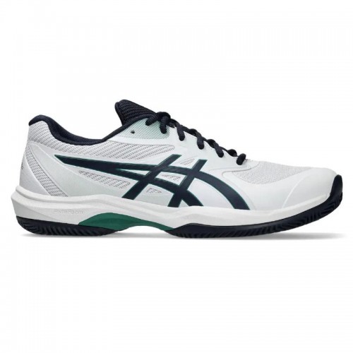 Tênis Asics Game FF Clay Branco Azul Meia-Noite Tênis Asics Game FF Clay Branco Azul Meia-Noite