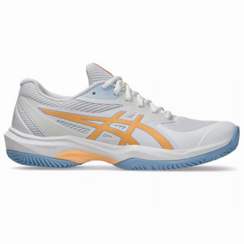 Tênis Asics Game FF Padel Branco Laranja Feminino Tênis Asics Game FF Padel Branco Laranja Feminino