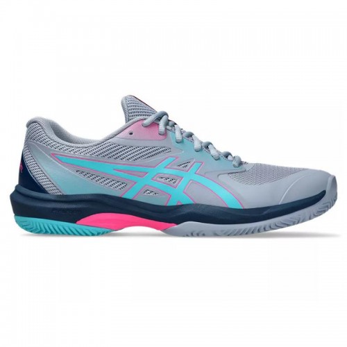 Tênis Asics Game FF Padel Cinza Azul Aqua Tênis Asics Game FF Padel Cinza Azul Aqua