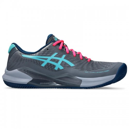 Tênis Asics Gel Challenger 14 Padel Cinza Metropolis Aqua Tênis Asics Gel Challenger 14 Padel Cinza Metropolis Aqua