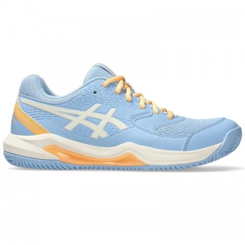 Asics Gel Dedicate 8 Padel Blue Stone Cream Sapatos Femininos Asics Gel Dedicate 8 Padel Blue Stone Cream Sapatos Femininos