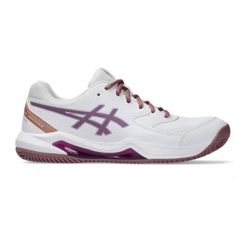 Tênis Asics Gel Dedicate 8 Padel Branco Escuro Ube Feminino Tênis Asics Gel Dedicate 8 Padel Branco Escuro Ube Feminino