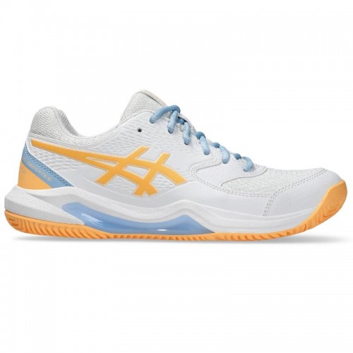 Tênis Asics Gel Dedicate 8 Padel Branco Laranja Feminino Tênis Asics Gel Dedicate 8 Padel Branco Laranja Feminino
