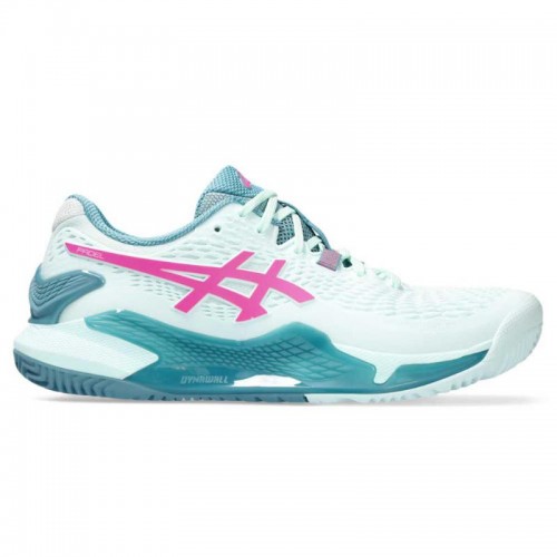 Asics Gel Resolucão 9 Padel Mint Rosa Fluor Sapatos Femininos Asics Gel Resolucão 9 Padel Mint Rosa Fluor Sapatos Femininos