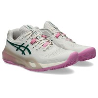 Asics Gel Resolution X Padel Beige Vert Baskets pour femmes