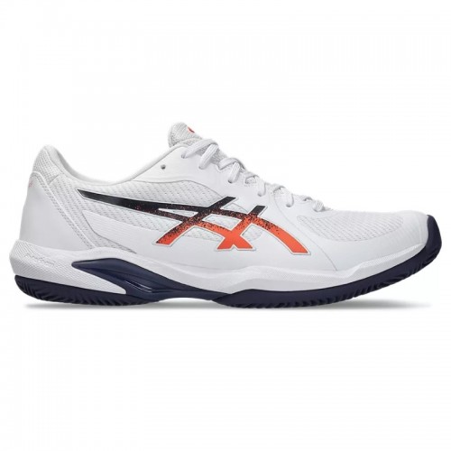 Tênis Asics Solution Swift FF 2 Clay Branco Azul Laranja Tênis Asics Solution Swift FF 2 Clay Branco Azul Laranja