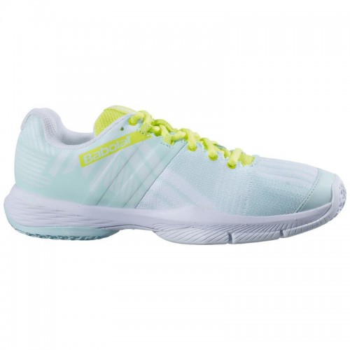 Babolat Sensa Azul Amarelo Fluor Sapatilhas Mulher Babolat Sensa Azul Amarelo Fluor Sapatilhas Mulher