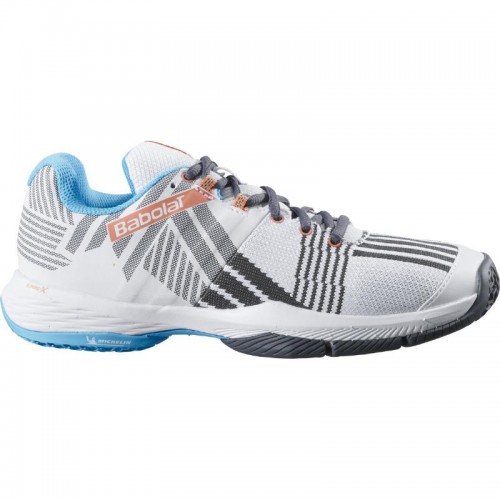Babolat Sensa Tenis Feminino Branco Turquesa Babolat Sensa Tenis Feminino Branco Turquesa