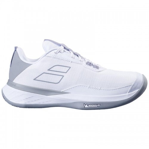 Babolat SFX EVO Argila Branco Cinza Sapatos Femininos Babolat SFX EVO Argila Branco Cinza Sapatos Femininos