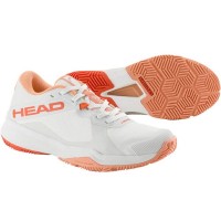 Tênis Head Motion Team Padel White Coral para Mulheres
