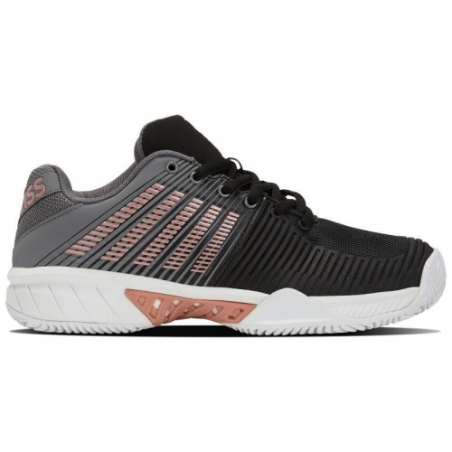 Tênis Kswiss Express Light 2 HB Preto Cinza Rosa Feminino Tênis Kswiss Express Light 2 HB Preto Cinza Rosa Feminino