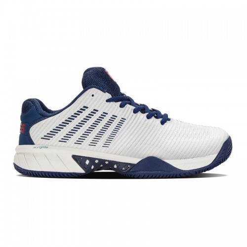 Tênis Kswiss Hypercourt Express 2 HB Branco Azul Tênis Kswiss Hypercourt Express 2 HB Branco Azul