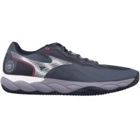 Mizuno Wave Enforce Court Clay Gris Blanc Bleu Sneakers