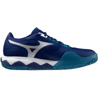 Baskets Mizuno Wave Enforce Tour 2 TERRE BATTUE Bleu Blanc