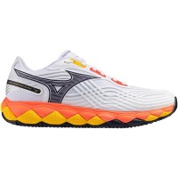 Baskets Mizuno Wave Enforce Tour 2 TERRE BATTUE Blanc Bleu Corail