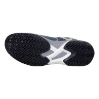 Mizuno Wave Exceed Court TERRE BATTUE Gris Blanc Baskets