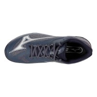 Mizuno Wave Exceed Court TERRE BATTUE Gris Blanc Baskets