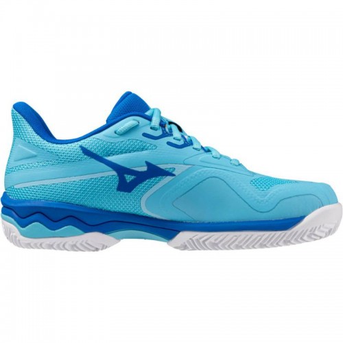 Mizuno Wave Exceed Light 2 Clay Azul Branco Tênis Feminino Mizuno Wave Exceed Light 2 Clay Azul Branco Tênis Feminino