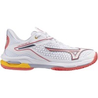 Baskets Femme Mizuno Wave Exceed Tour 6 CLAY WHITE Coral Grey