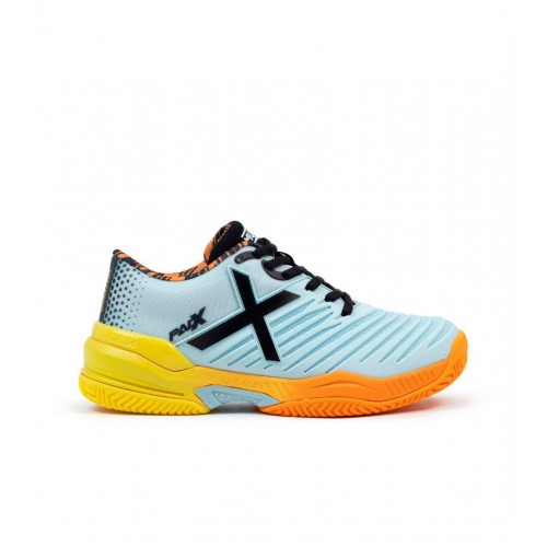 Zapatillas Munich Padx 58 Padel Gris Naranja Mujer