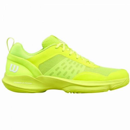 Zapatillas Wilson Hurakn Pro V2 Amarillo Fluor Blanco
